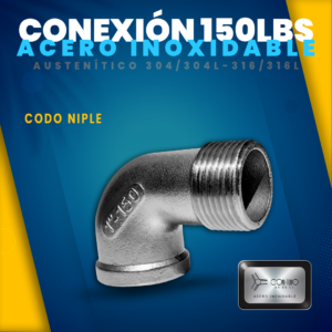 Codo Niple Acero Inoxidable