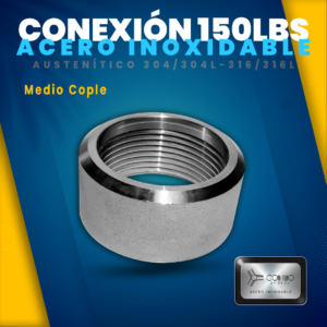 Medio cople 150 Acero Inoxidable