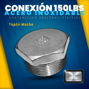 Tapon macho 150 Acero Inoxidable