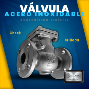 Valvula check brida Acero Inoxidable